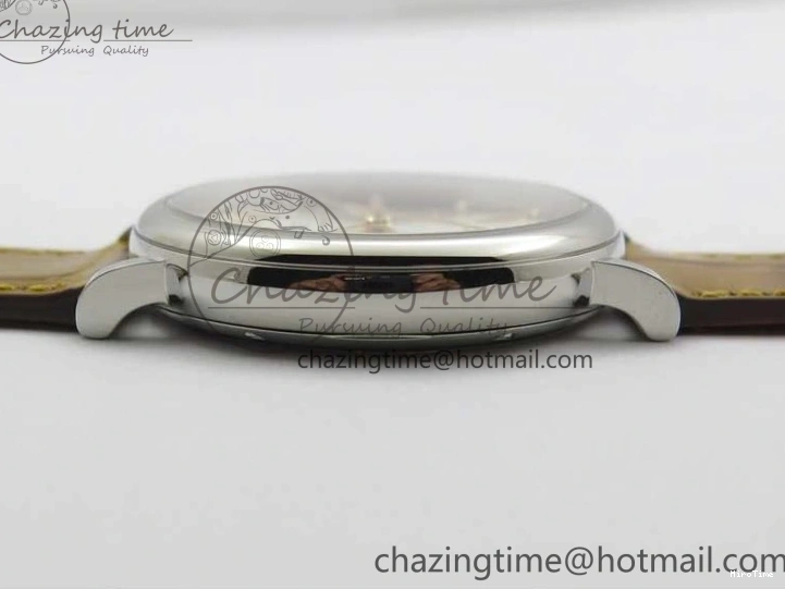 MIROTIME 0515 Durable Portofino 37mm SS V7F 1:1 Best Edition White Dial on Light Brown Leather Strap A 7092